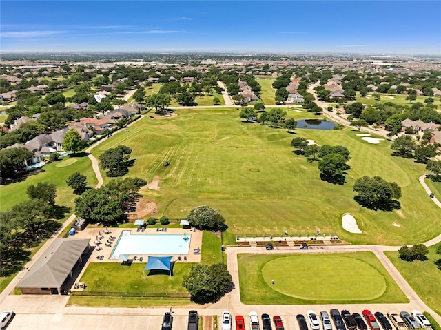 6628 Castle Pines Dr, Plano, TX 75093 - aerial view of a large body of water and a pool