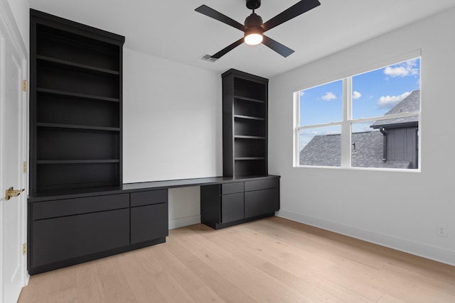 317 Rusk St, Roanoke, TX 76262 - unfurnished office featuring light wood-style flooring and ceiling fan