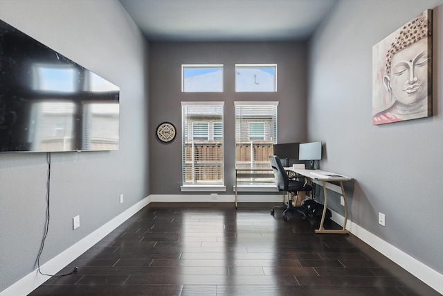2801 Rosewood Way, Northlake, TX 76226 - office with plenty of natural light, baseboards, and wood finished floors