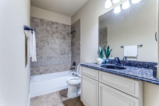 2028 Sterling Trace Dr, Keller, TX 76248 - bathroom featuring toilet, shower / bathtub combination, and vanity