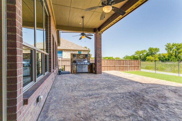 2028 Sterling Trace Dr, Keller, TX 76248 - view of patio / terrace featuring a ceiling fan and a grill