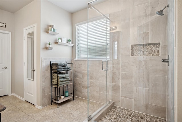 10308 Hidden Haven Dr, Mckinney, TX 75072 - bathroom featuring a shower stall and tile patterned floors