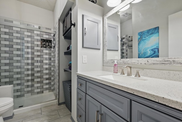 4408 Sunny Oak Ln, Corinth, TX 76208 - full bathroom featuring a shower stall, toilet, and vanity