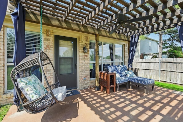 4408 Sunny Oak Ln, Corinth, TX 76208 - view of patio featuring a pergola