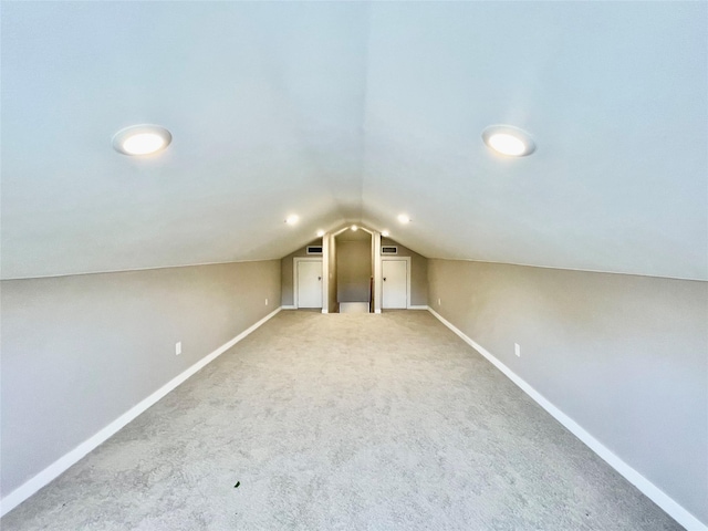714 Beacon, Dallas, TX 75214 - bonus room with baseboards, vaulted ceiling, and carpet flooring