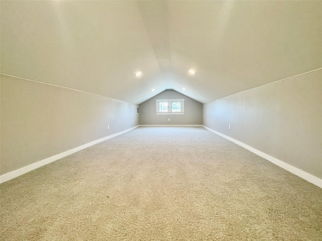 714 Beacon, Dallas, TX 75214 - bonus room featuring lofted ceiling, baseboards, and carpet flooring