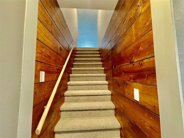 714 Beacon, Dallas, TX 75214 - stairs featuring wood walls