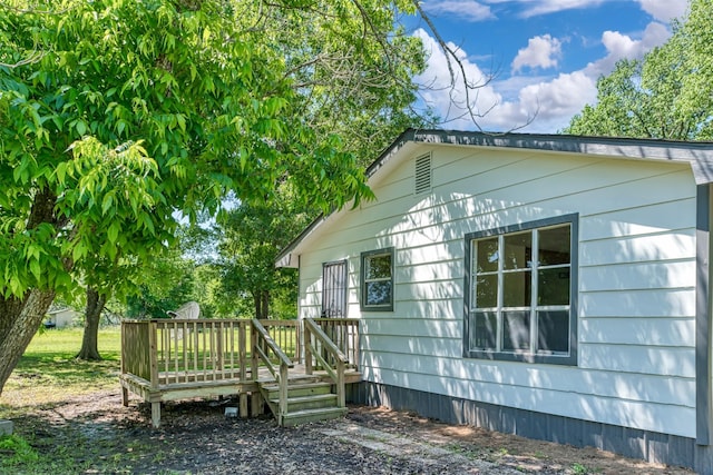 103 Ivy St, Kerens, TX 75144 - view of side of property featuring a deck