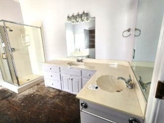 180 Shady Shores Dr, Mabank, TX 75156 - full bathroom with a stall shower and vanity