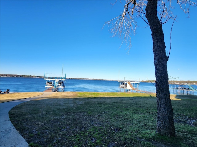 180 Shady Shores Dr, Mabank, TX 75156 - water view with a dock and boat lift