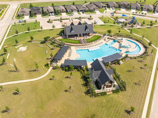15532 Balham Pass, Fort Worth, TX 76247 - aerial perspective of suburban area featuring a pool