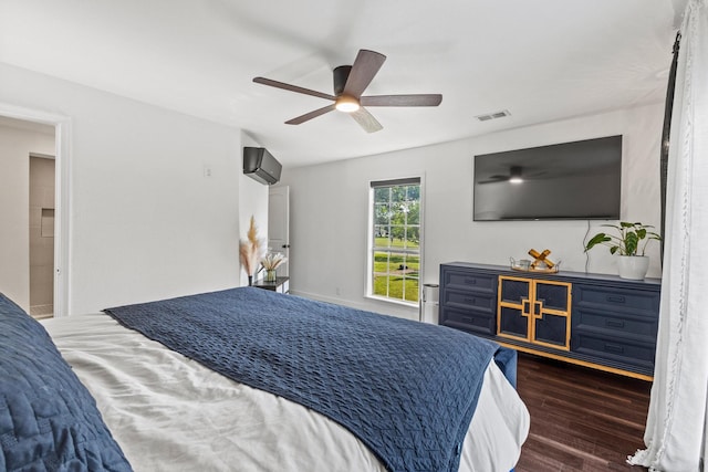 313 Chicken St, Weston, TX 75009 - bedroom featuring dark wood finished floors and a ceiling fan