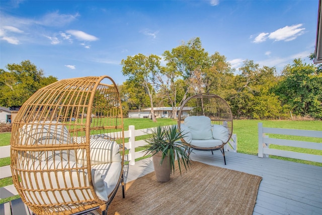 313 Chicken St, Weston, TX 75009 - wooden terrace with a yard and view of scattered trees