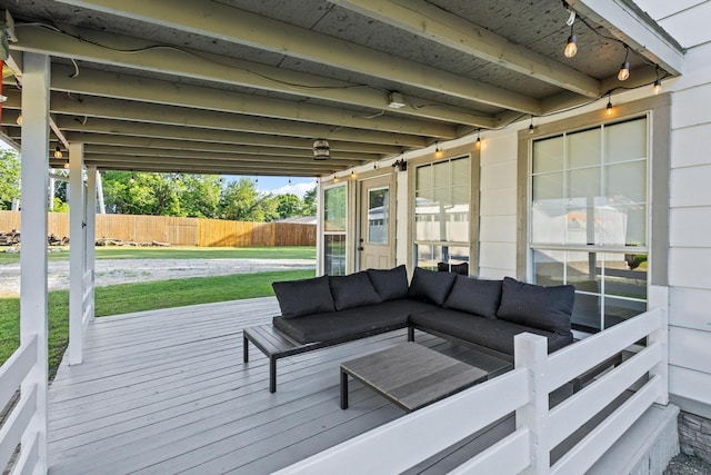 313 Chicken St, Weston, TX 75009 - wooden deck with outdoor lounge area