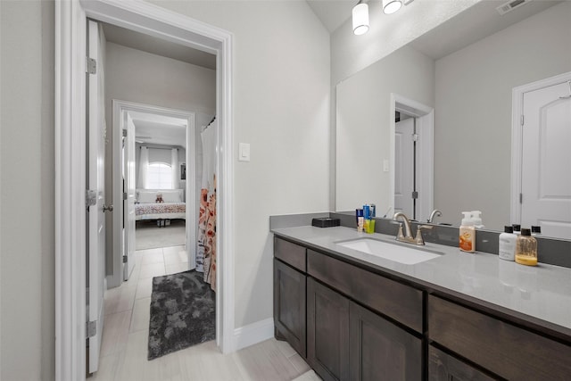 205 Big Creek Loop, Hewitt, TX 76643 - bathroom featuring vanity, tile patterned floors, and baseboards