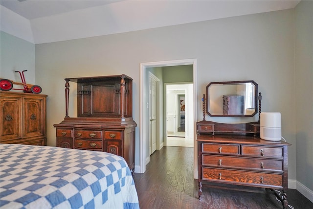 622 Green Meadow Trl, Holly Lake Ranch, TX 75765 - bedroom featuring baseboards and dark wood-style floors