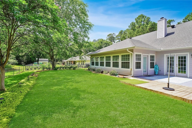 622 Green Meadow Trl, Holly Lake Ranch, TX 75765 - view of yard with french doors