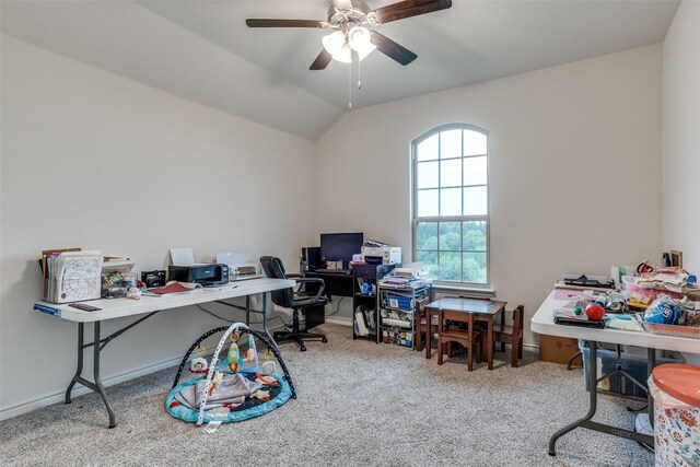 5725 Miriam Dr, Forney, TX 75126 - office with carpet flooring and a ceiling fan