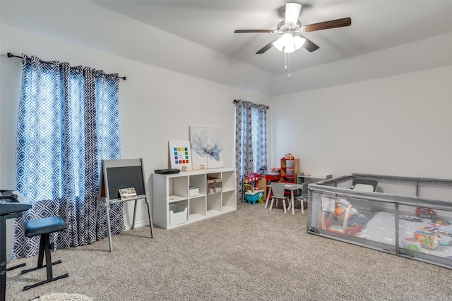 5725 Miriam Dr, Forney, TX 75126 - playroom featuring carpet floors and ceiling fan