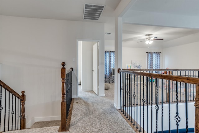 5725 Miriam Dr, Forney, TX 75126 - corridor featuring carpet flooring, an upstairs landing, and baseboards
