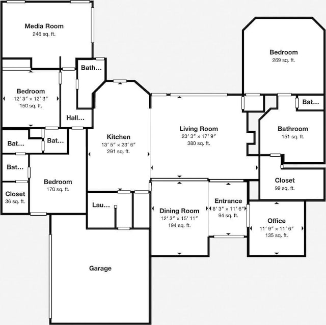 126 Saint Andrews Dr E, Mabank, TX 75156 - floor plan / room layout