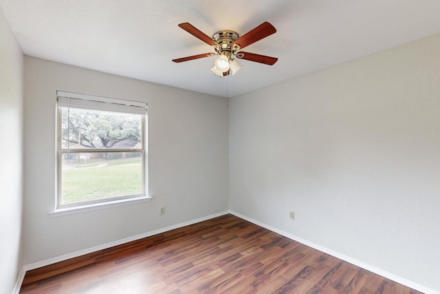 6432 Melinda Ct, Watauga, TX 76148 - unfurnished room featuring wood finished floors, baseboards, and ceiling fan