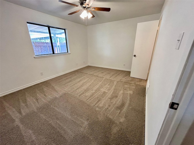 3913 Longstraw Dr, Fort Worth, TX 76137 - unfurnished room featuring carpet flooring, a ceiling fan, and baseboards