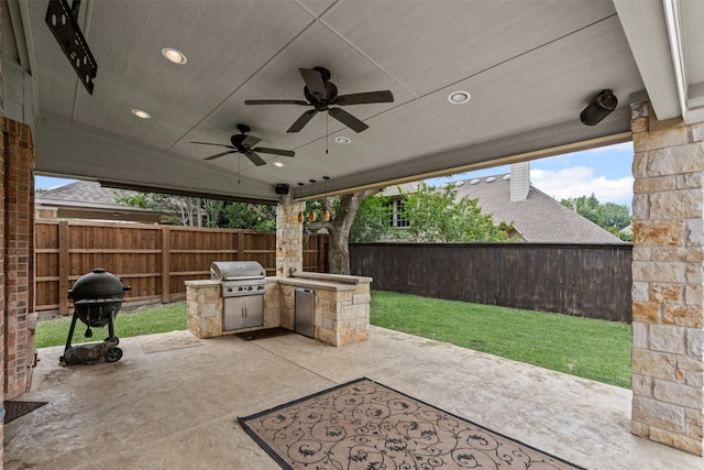 2505 Shoreline Dr, Keller, TX 76248 - view of patio with a ceiling fan