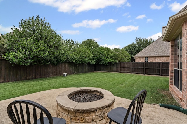 2505 Shoreline Dr, Keller, TX 76248 - view of patio / terrace featuring an outdoor fire pit