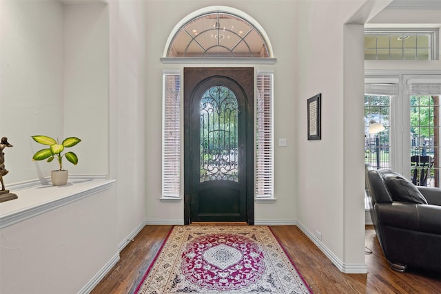 2505 Shoreline Dr, Keller, TX 76248 - entryway with healthy amount of natural light, wood finished floors, and baseboards