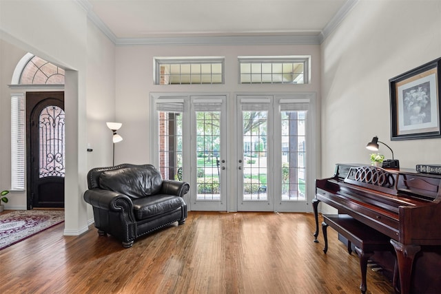 2505 Shoreline Dr, Keller, TX 76248 - foyer with wood finished floors and crown molding