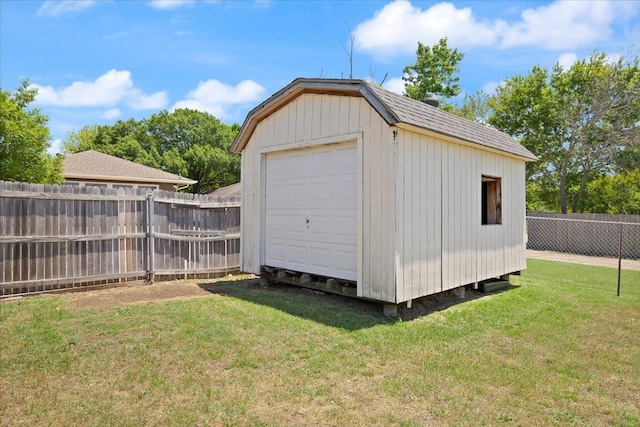 310 Naples Dr, Duncanville, TX 75116 - garage featuring a storage shed
