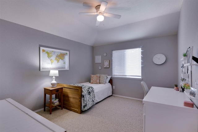 115 Roundup Rd, Waxahachie, TX 75165 - bedroom with light colored carpet, a ceiling fan, and baseboards