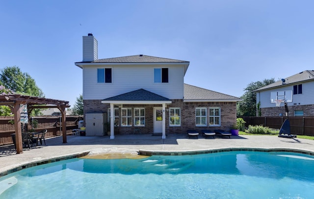 115 Roundup Rd, Waxahachie, TX 75165 - view of pool with a pergola, a patio area, and a fenced backyard
