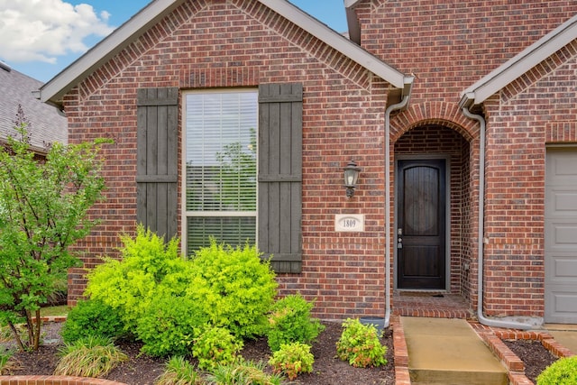1809 13th St, Argyle, TX 76226 - entrance to property featuring brick siding