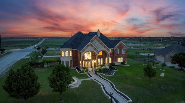 124 Lonesome Trl, Haslet, TX 76052 - french country inspired facade featuring brick siding and a lawn