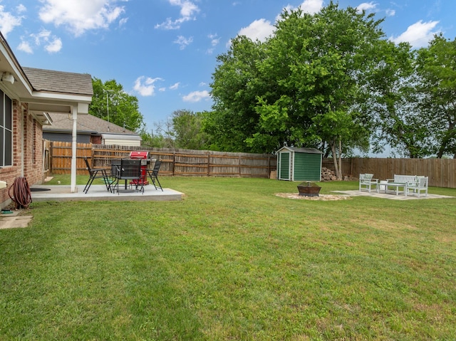 475 Maywood, Woodway, TX 76712 - view of yard featuring a patio area and an outdoor fire pit
