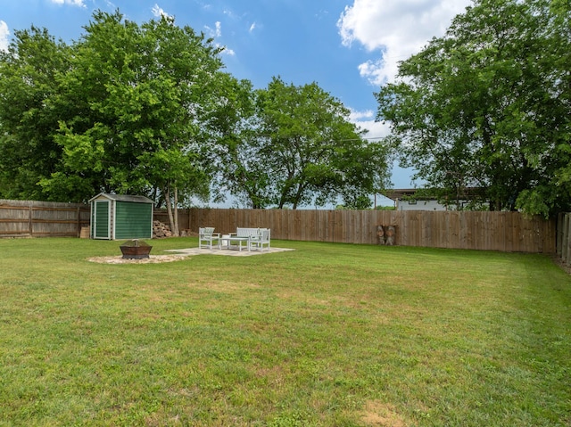475 Maywood, Woodway, TX 76712 - view of yard with an outdoor fire pit and a patio area