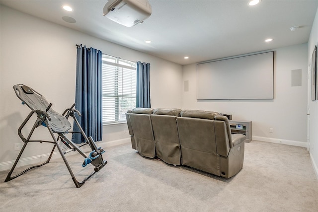 5825 Tuleys Creek Dr, Fort Worth, TX 76137 - carpeted cinema featuring baseboards and recessed lighting