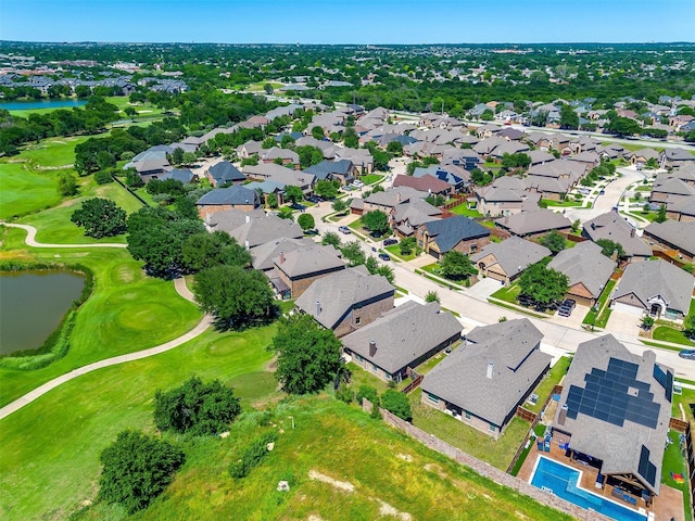 5825 Tuleys Creek Dr, Fort Worth, TX 76137 - aerial view of property and surrounding area featuring a nearby body of water, nearby suburban area, and a local golf course