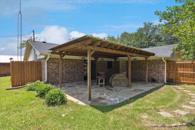 226 Hillcrest St, Sanger, TX 76266 - view of patio / terrace with a pergola