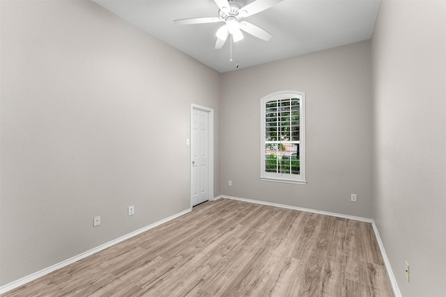203 Mustang Trl, Celina, TX 75009 - spare room with light wood-style flooring, baseboards, and ceiling fan
