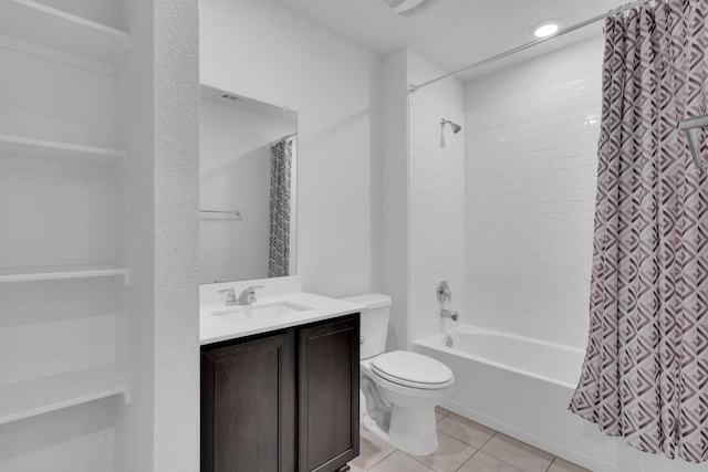 1408 Sebastian Dr, Forney, TX 75126 - bathroom with tile patterned flooring, shower / tub combo, and vanity