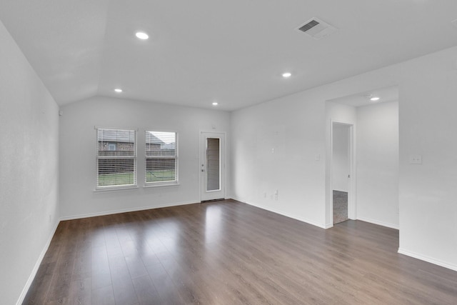 1408 Sebastian Dr, Forney, TX 75126 - spare room with recessed lighting, dark wood-style flooring, and baseboards