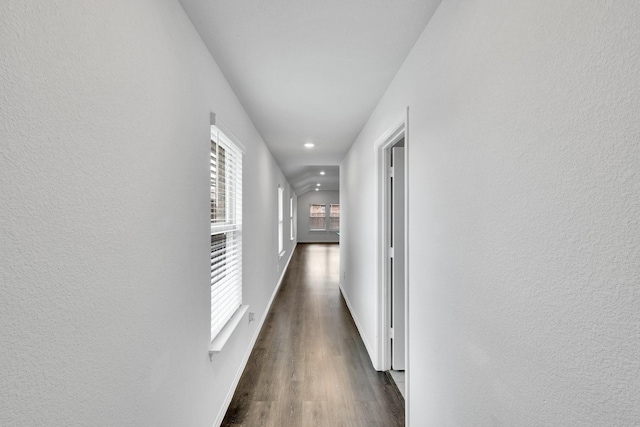 1408 Sebastian Dr, Forney, TX 75126 - corridor featuring dark wood-type flooring, recessed lighting, and a textured wall