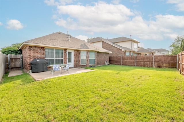 4017 Summerhill Ln, Fort Worth, TX 76244 - rear view of house with brick siding, a patio area, and roof with shingles