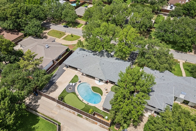 4162 Allencrest Ln, Dallas, TX 75244 - aerial view of residential area featuring a pool