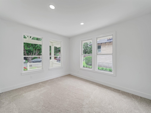 209 S Marlborough Ave, Dallas, TX 75208 - carpeted empty room featuring baseboards and recessed lighting