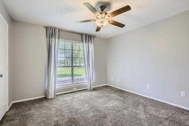 8 Canyon Ridge Dr, Fate, TX 75087 - carpeted spare room featuring a ceiling fan, a textured ceiling, and baseboards