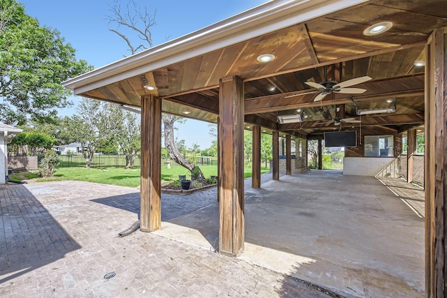 8 Canyon Ridge Dr, Fate, TX 75087 - view of patio / terrace with a ceiling fan